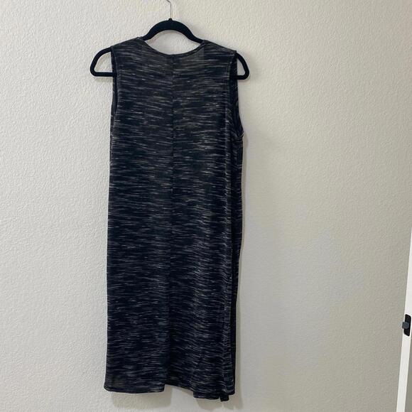 LuLaRoe Sleeveless Black and Gray Long Sweater Vest - Picture 3 of 4